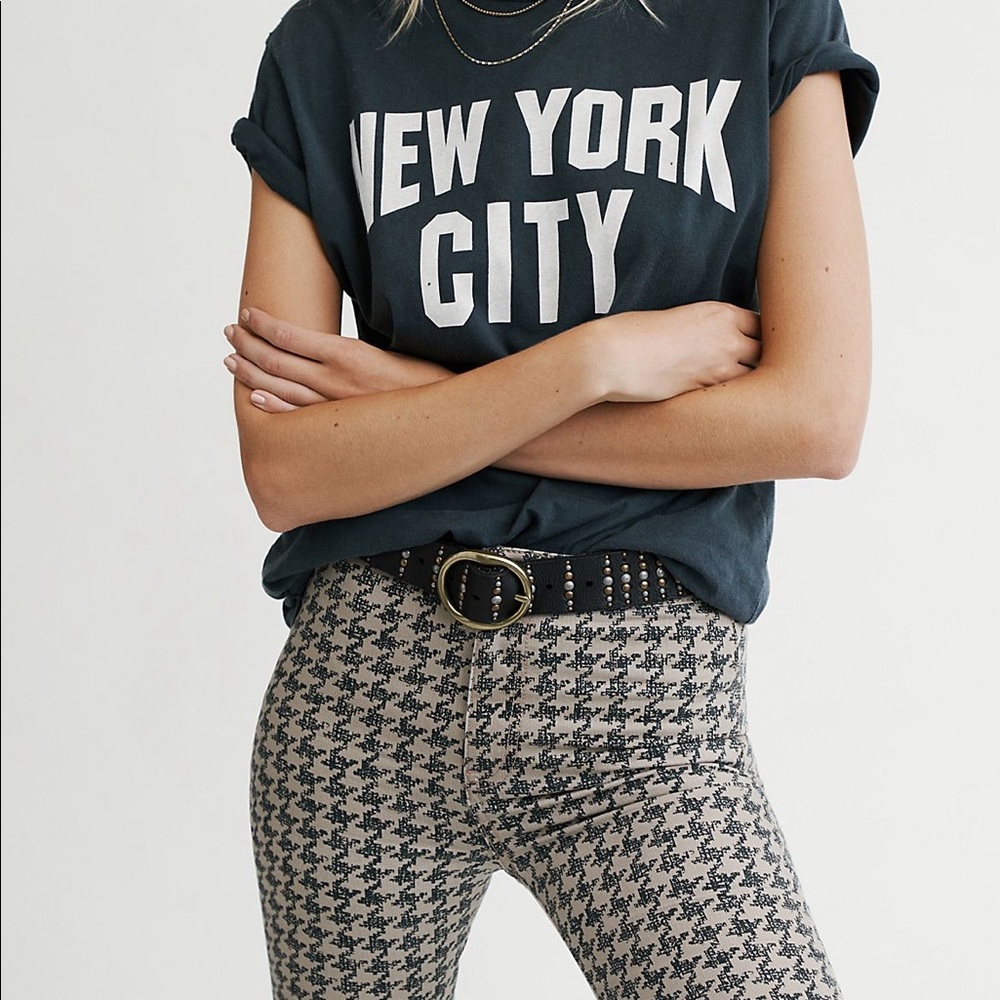 Free People Just Float On Printed Flare Jeans